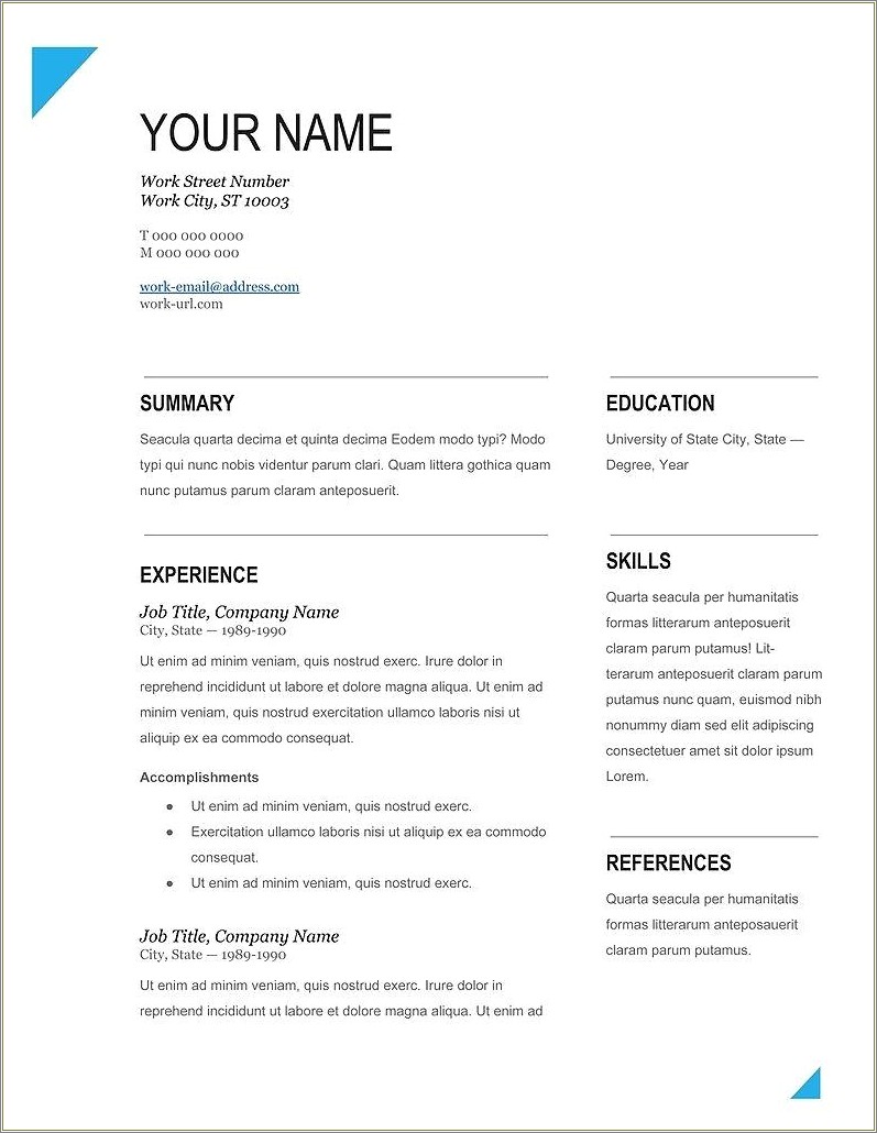 Changing Formatting Of A Word Resume Template