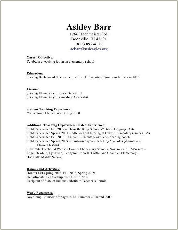 Child Care Provider Job Duties For Resume