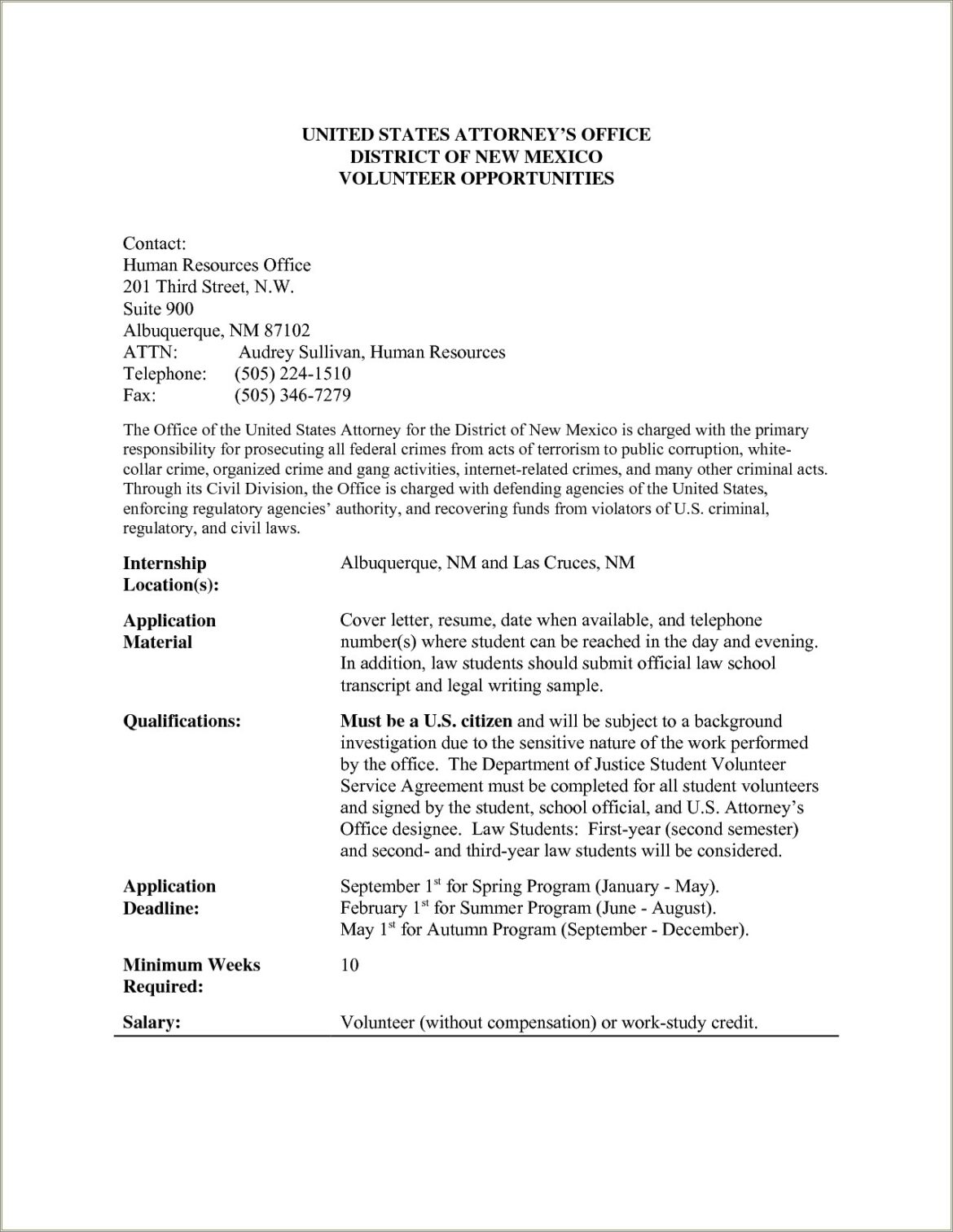 Chronological Resume Format With Volunteer Experience