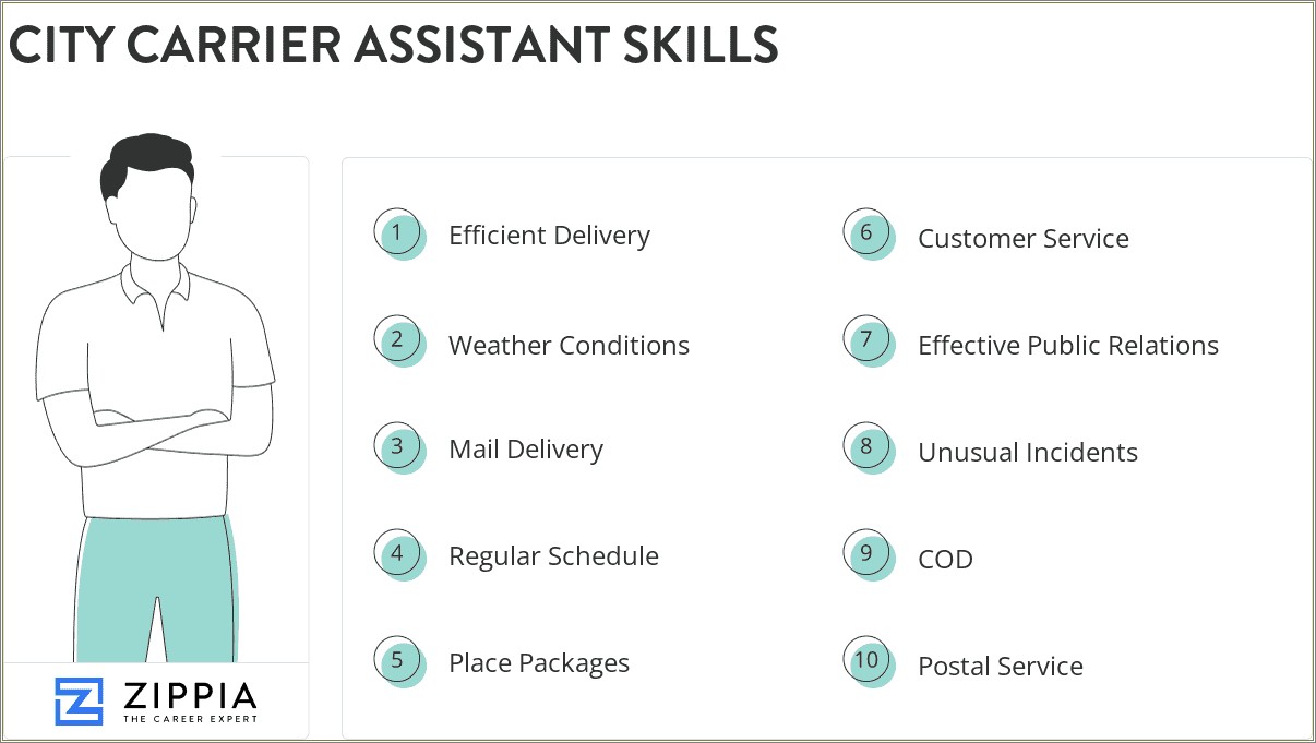 City Carrier Assistant Job Description For Resume