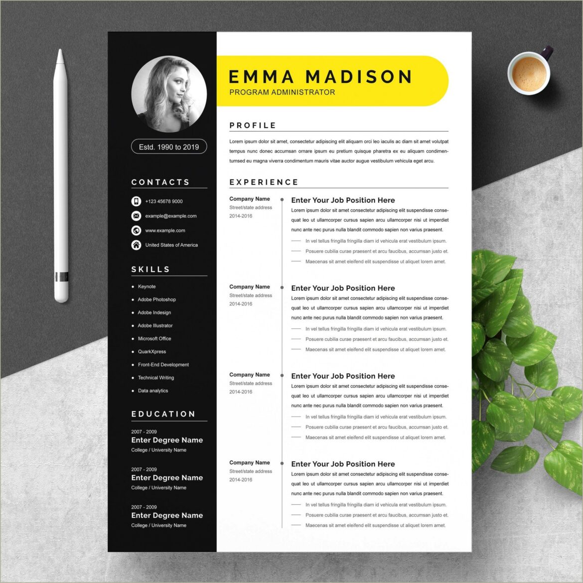 Clean Cv Resume Html Template Free Download