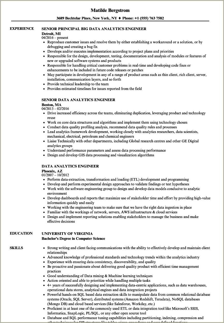 Clinical Data Analyst Job Description Resume