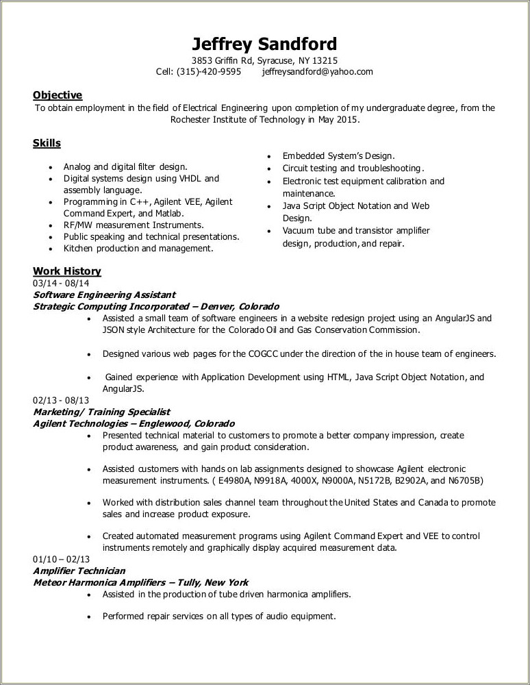 Clinical Data Manager 1 Page Resume