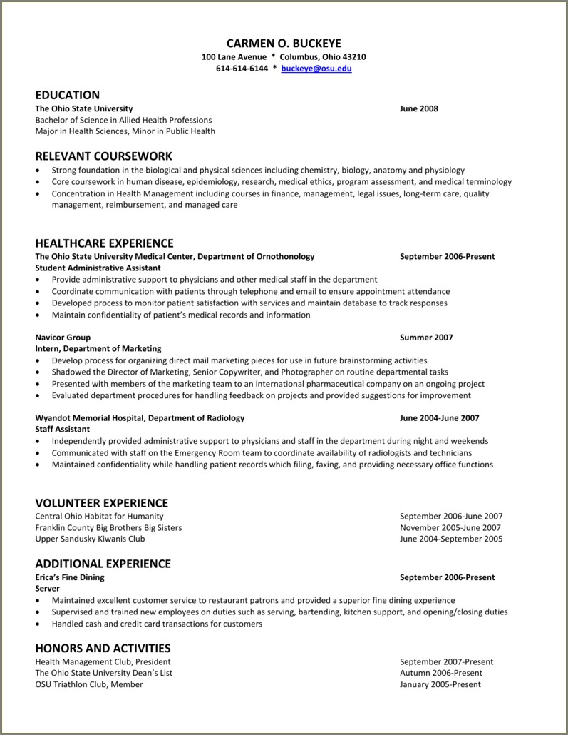 Club Officer As Experience On Resume