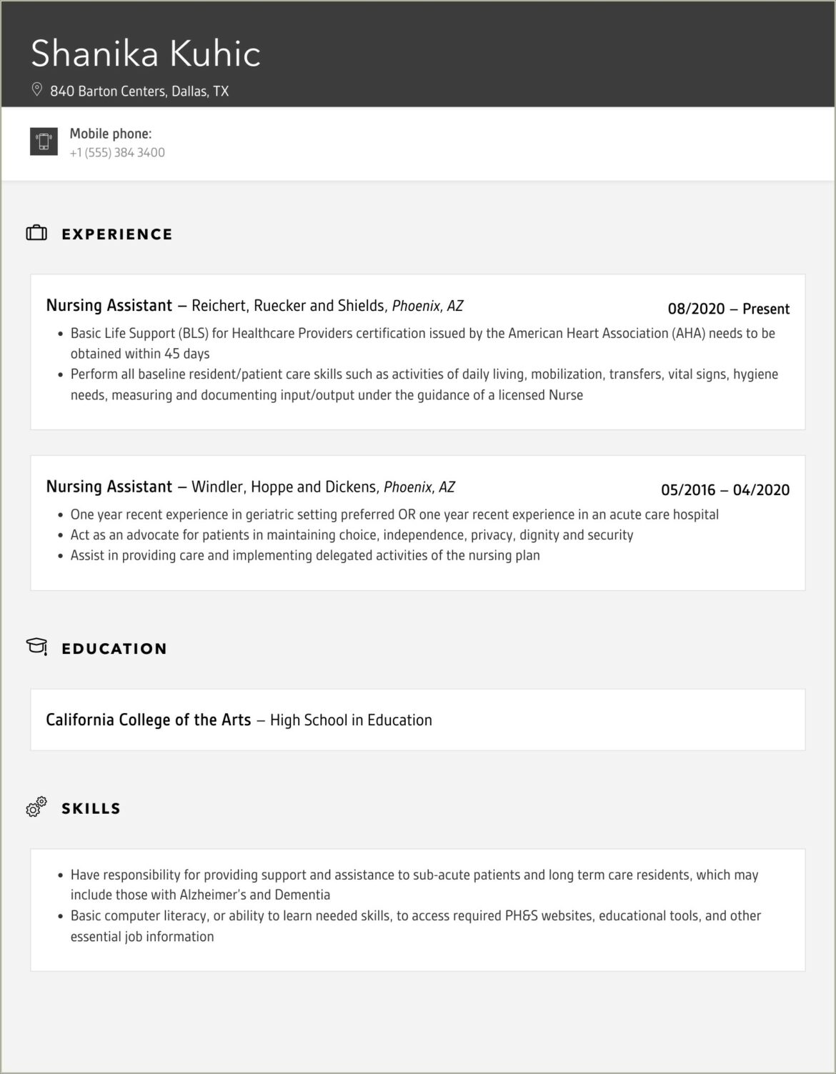 Cna Resume Template Microsoft Word With Lines