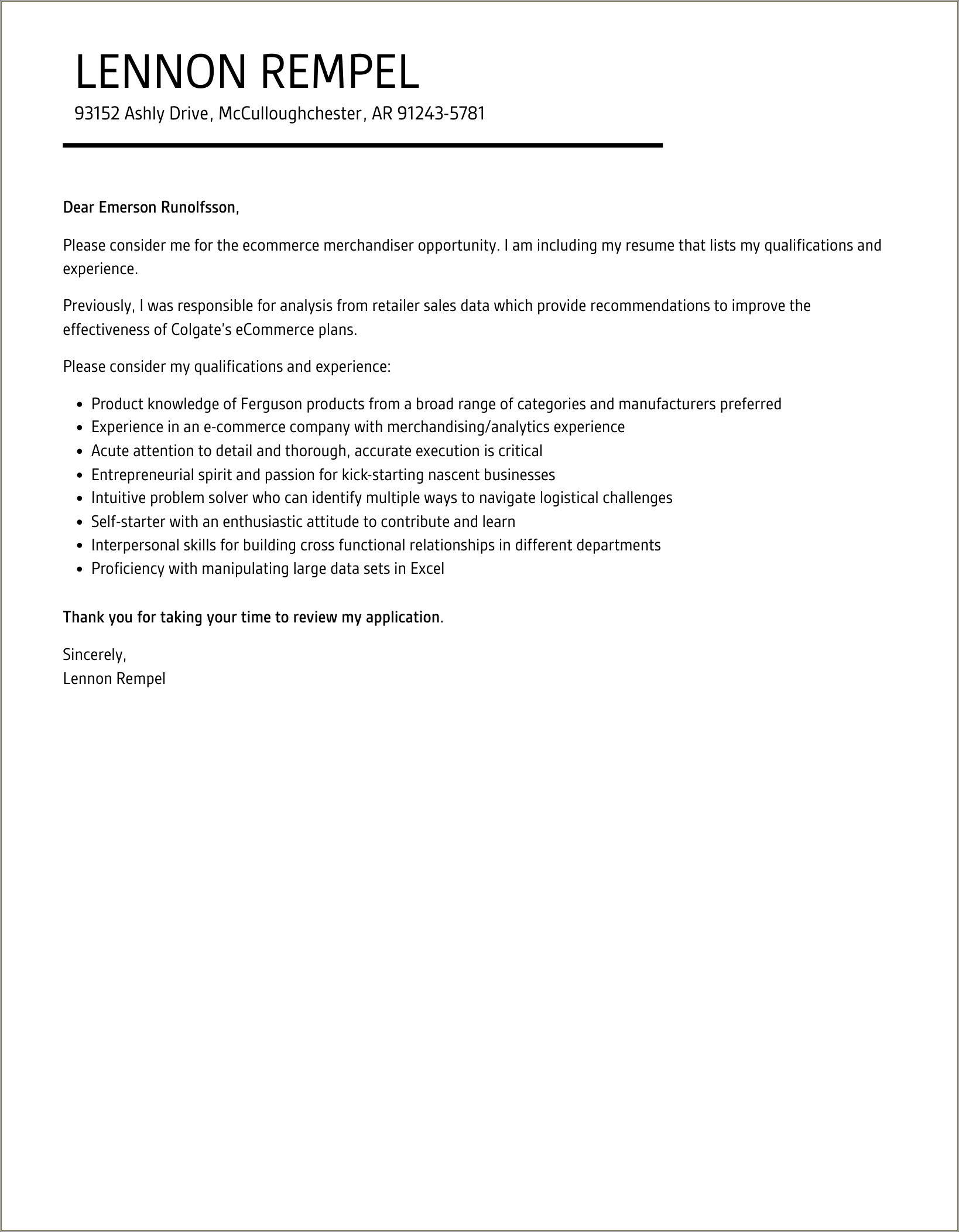 Colgate Resume And Cover Letter Guide