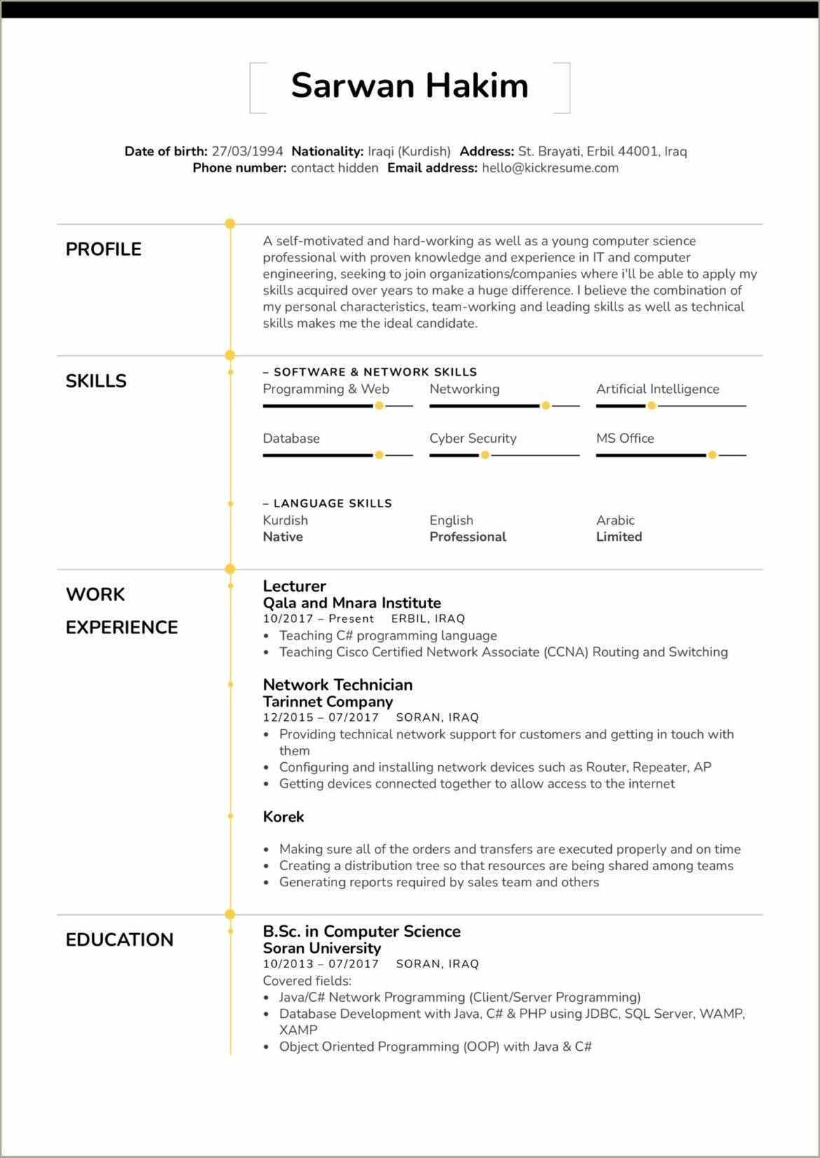 College Teaching Skills To Put On Resume