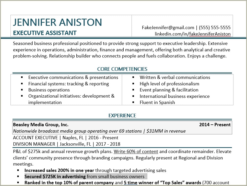 Combination Resume Template For Career Change