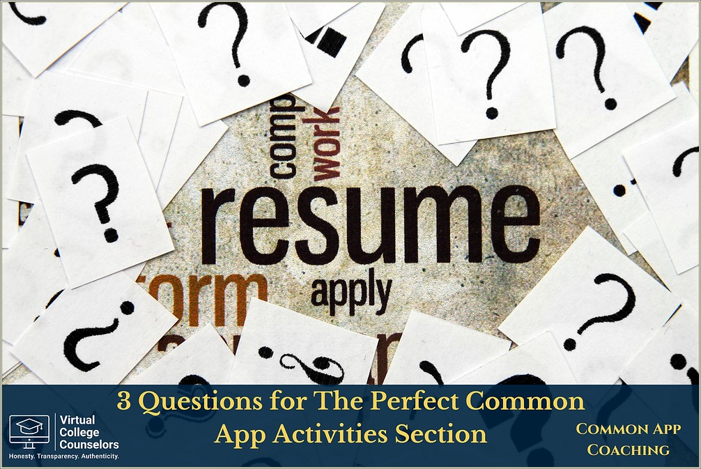 Common Application Where To Put Resume