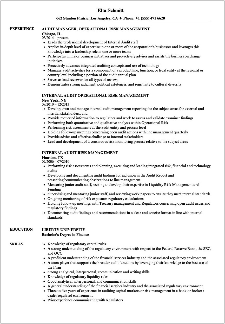 Compliance Risk Officer Skills On A Resume