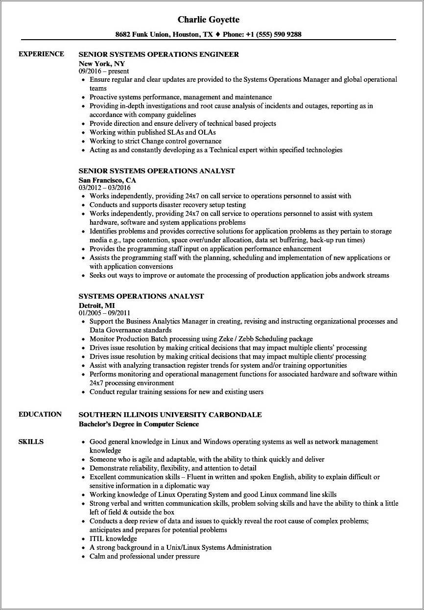 Computer Operations Skill To Put On Resume