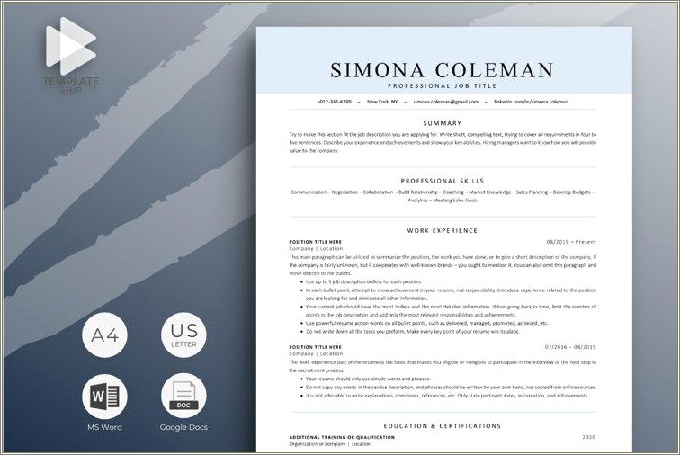 Computer Science Resume Template Google Docs