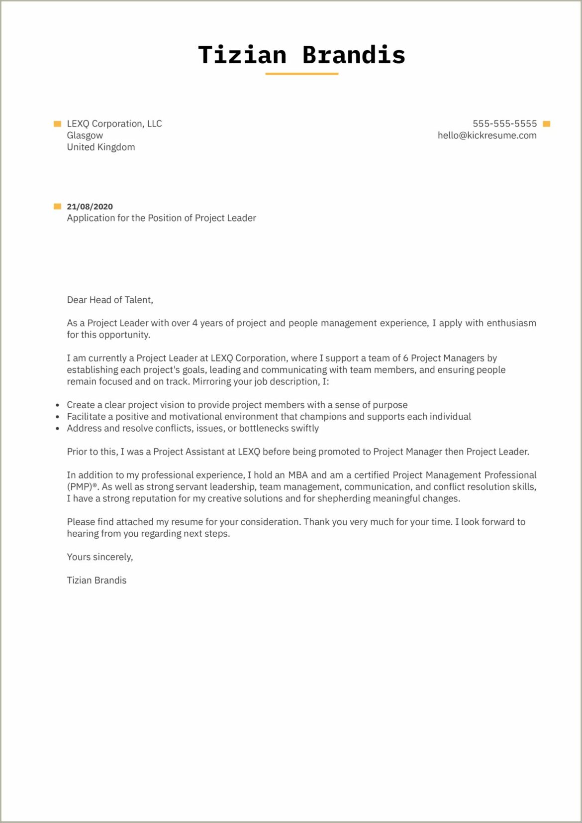 Construction Management Resume Cover Letter Examples