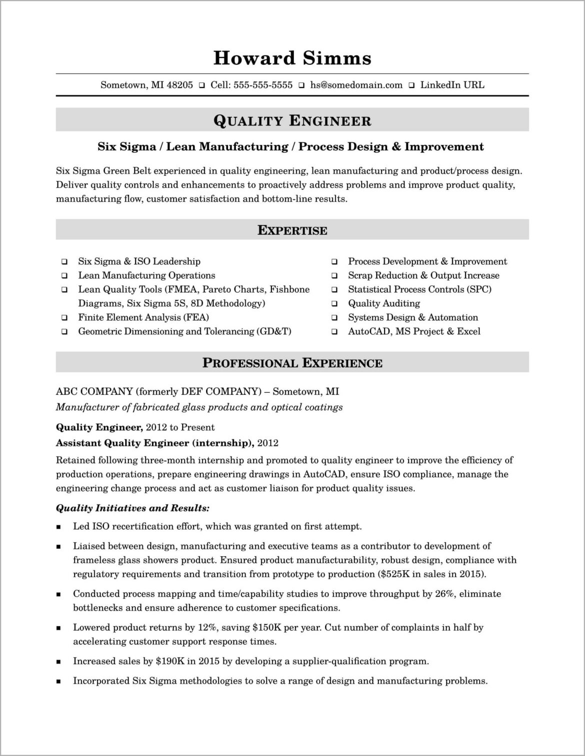 Continuous Improvement Buzz Words For Resume