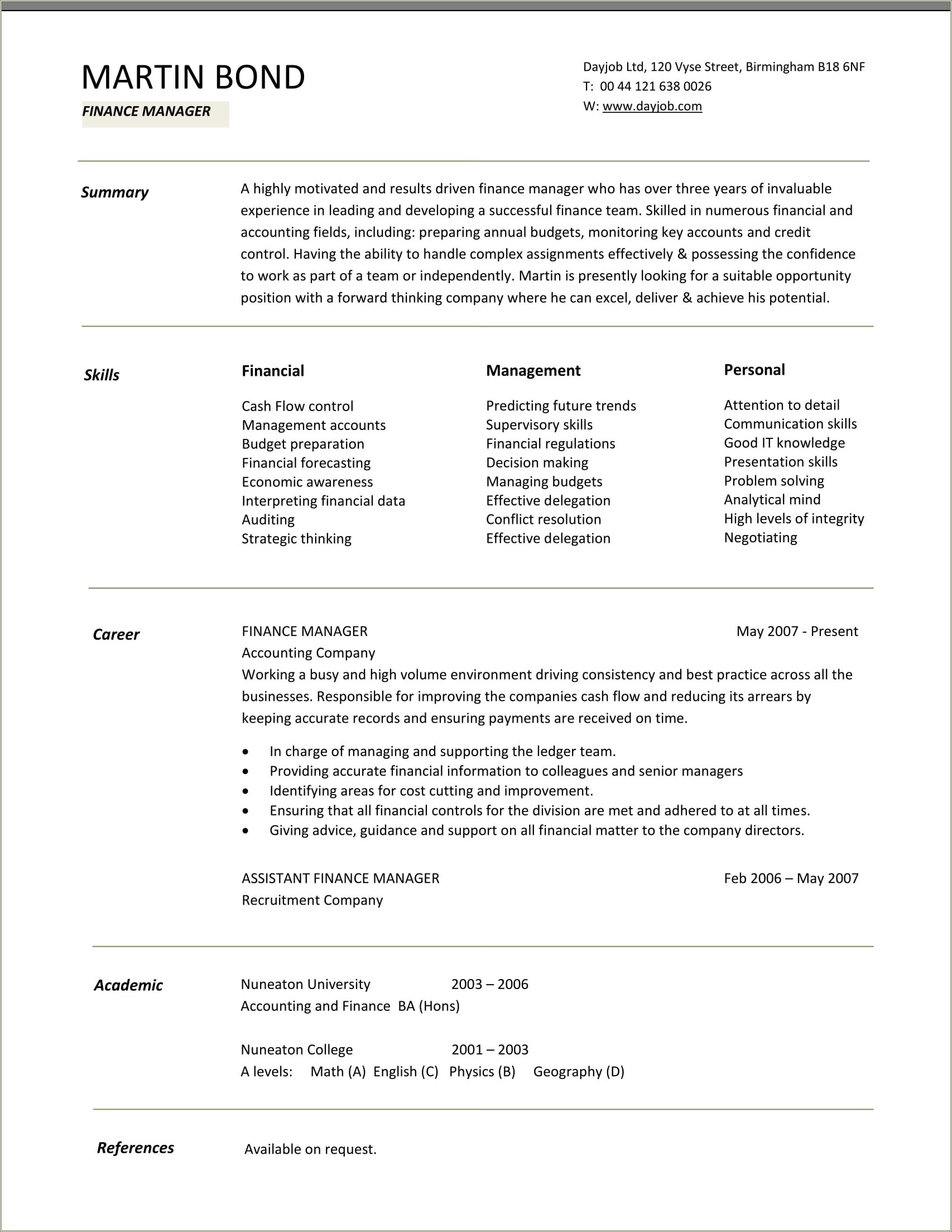 Controller Resume Example Top Career Resumes