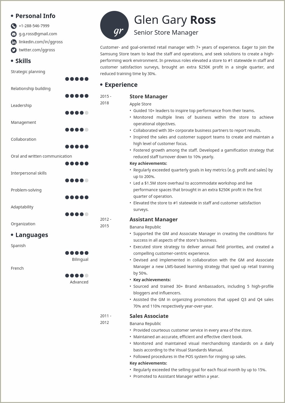 Convenience Store Associate Profile Summary For Resume