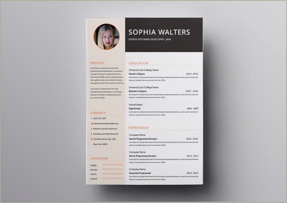 Cool Free Resume Templates For Mac