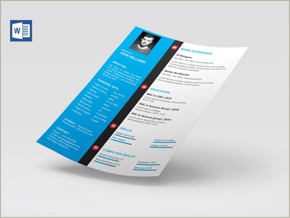 Cool Looking Resume Templates For Word For Free