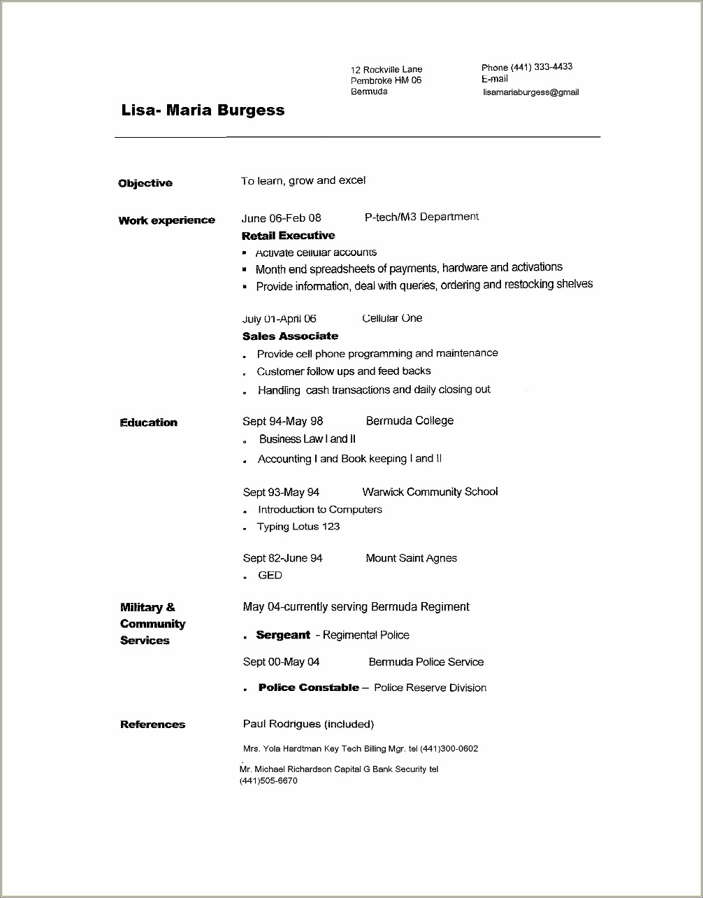 Copy And Paste Resume For Free
