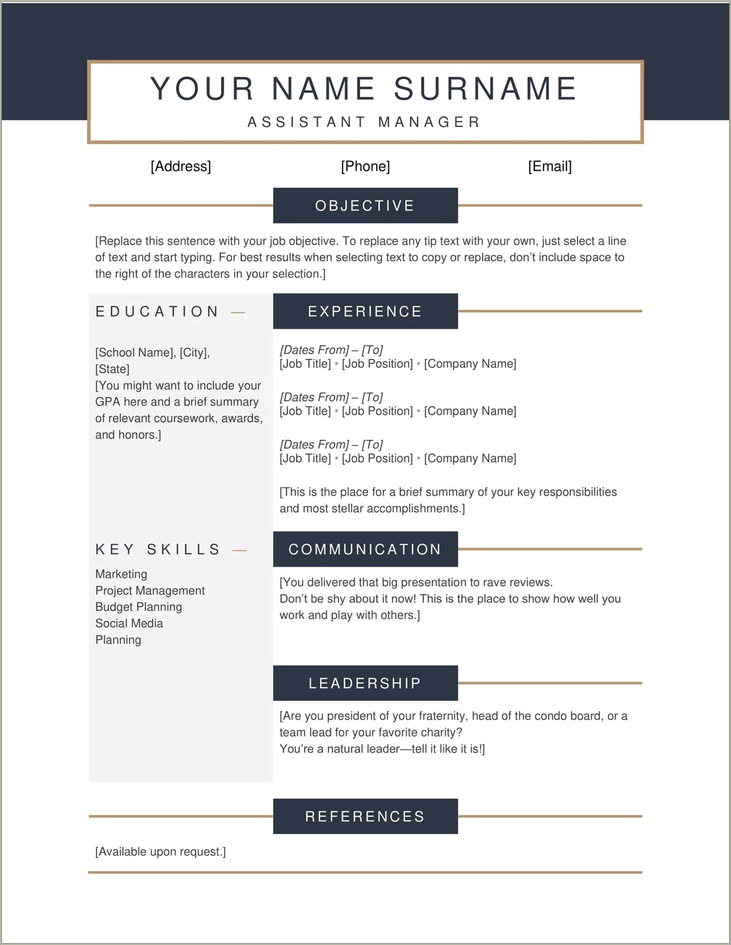 Copy And Paste Resume Job Description