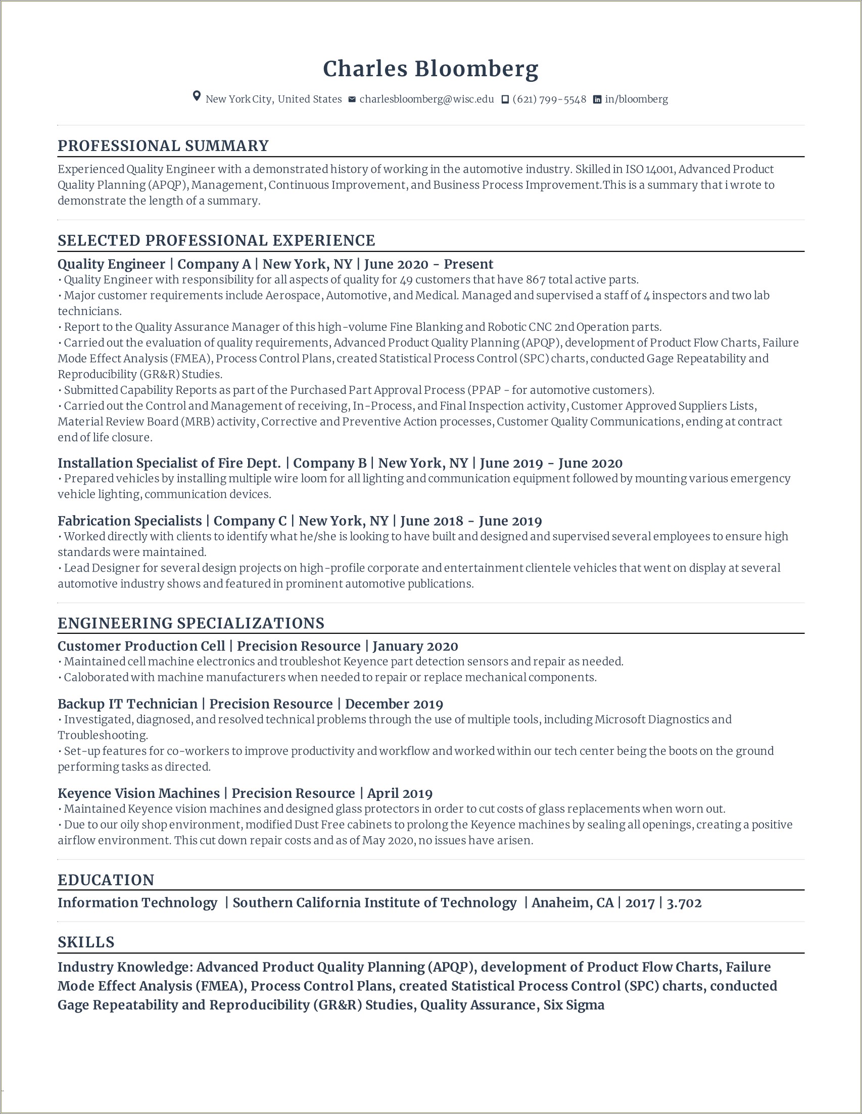 Correct Chronological Order Of Overlapping Jobs On Resume