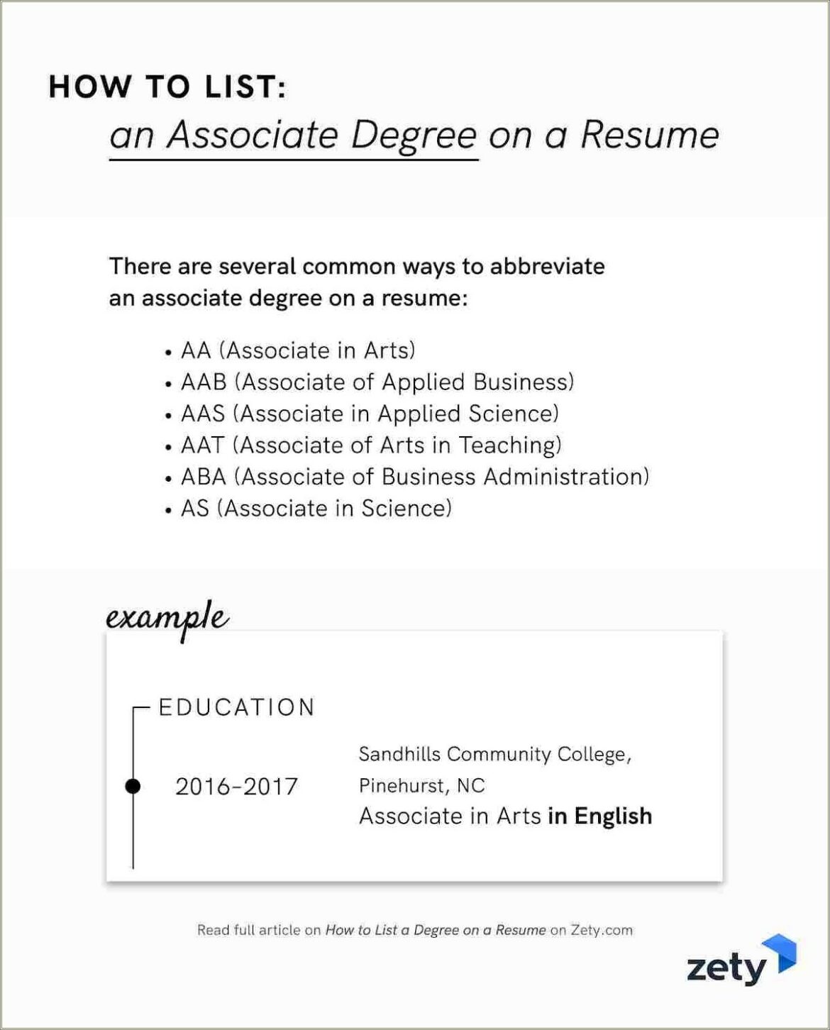 Correct Way To Put Masters On Resume