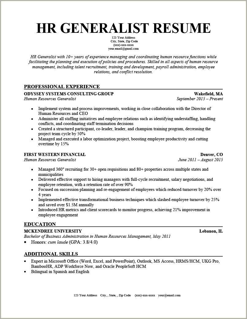 Correctly Allocating Resources Put In Resume