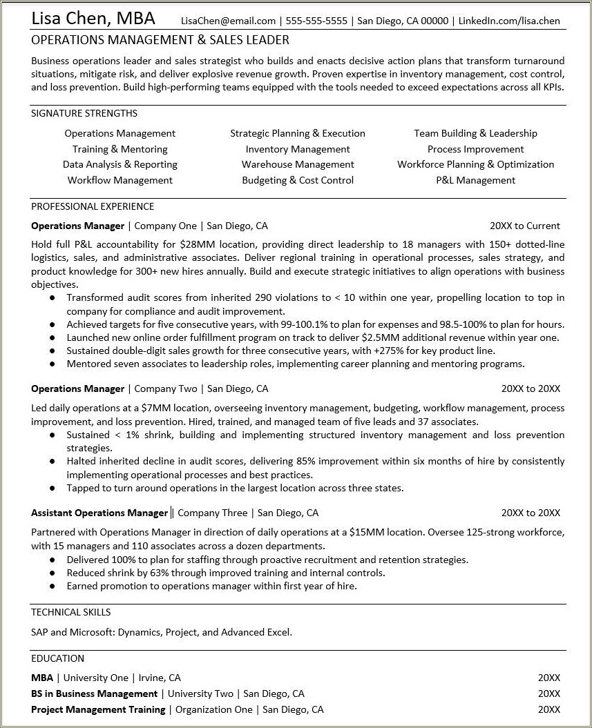 Cost Optimization Experience In Resume Sample