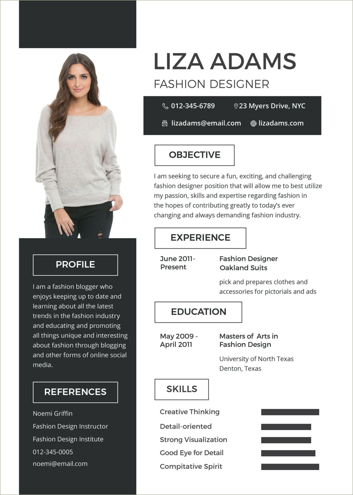 Costume Design Skills To List On A Resume