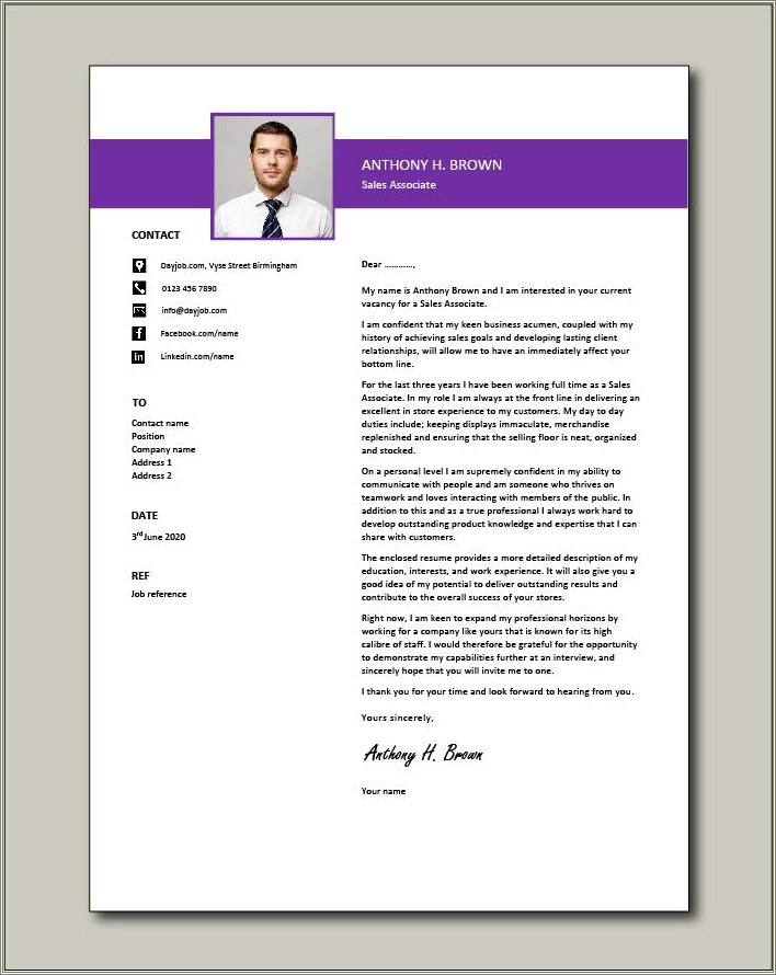 Cover Letter Customer Service For Resume Example