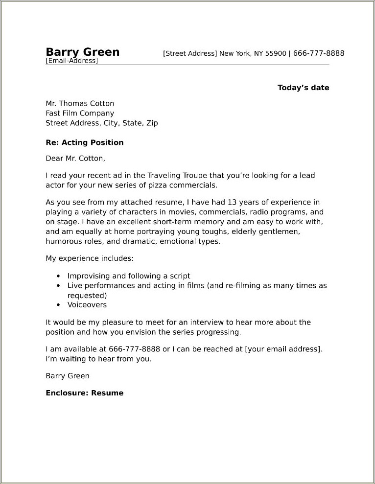 Cover Letter Examples For Resume Simple Residential