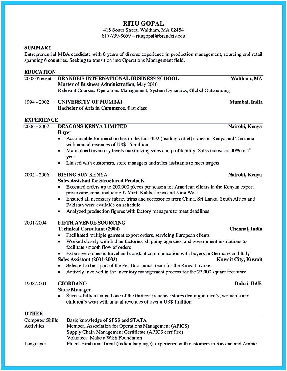 Cover Letter For Resume Example Pdf