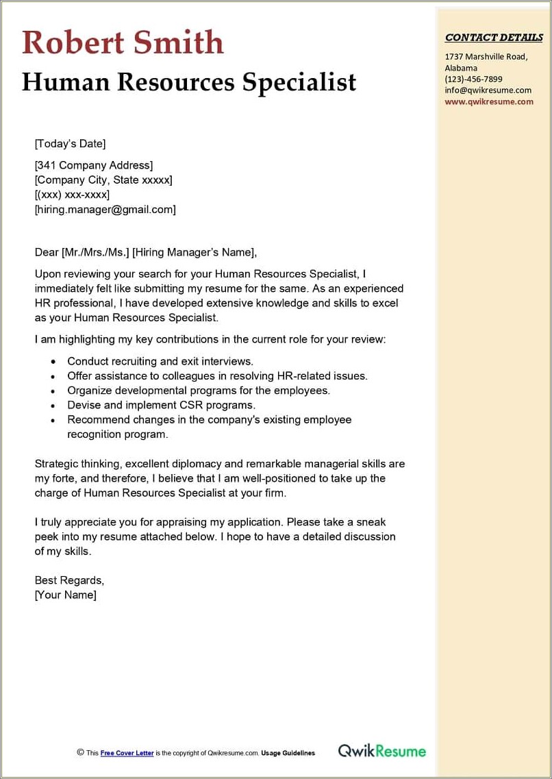 Cover Letter For Resume Intern Traing Training Department
