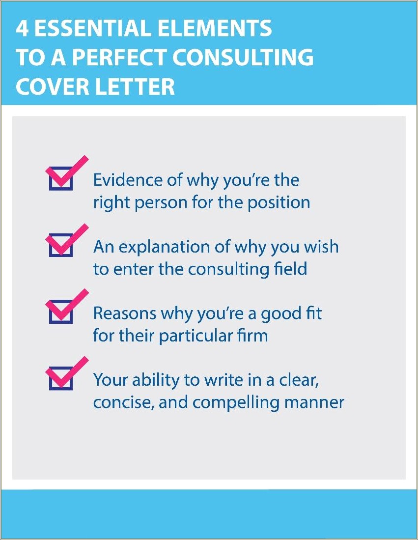 Cover Letter For Sending Resume To Consultants