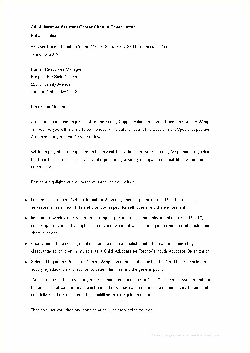 Cover Letter For Swithing Positon Resume