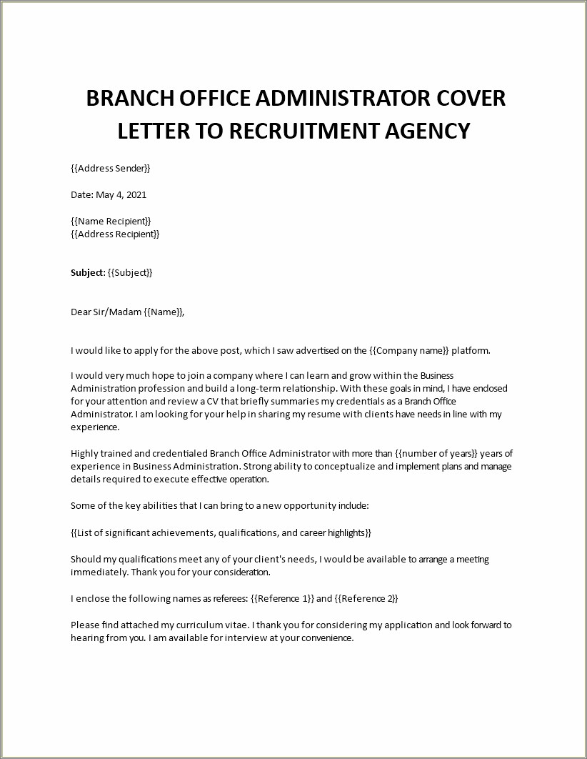 Cover Letter For System Administrator Resume