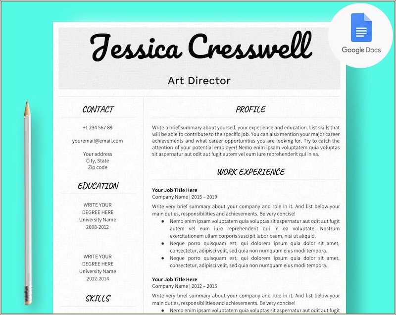 Cover Letter Resume And Refrencews Google Word Formnat