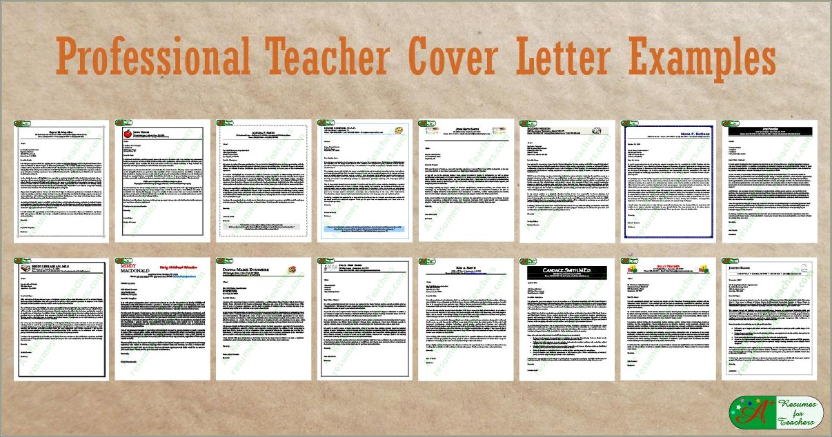 Cover Letter Resume For Teacher Position