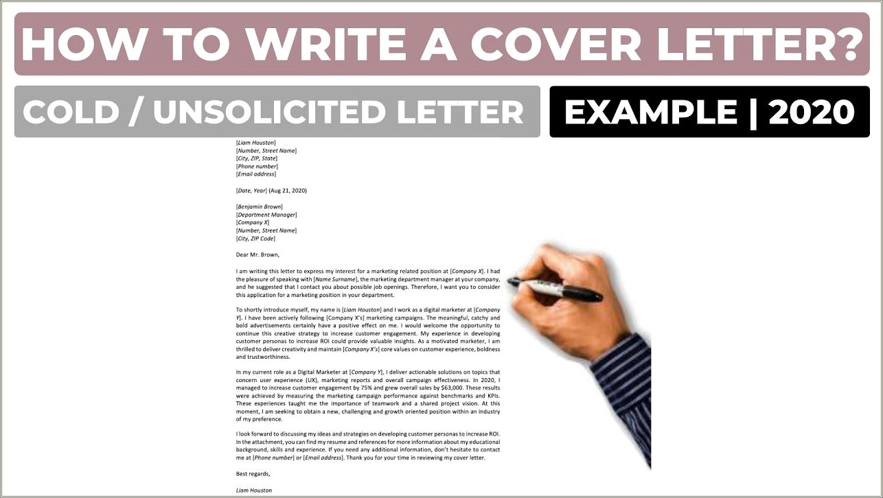 Cover Letter Template For Unsolicited Resume