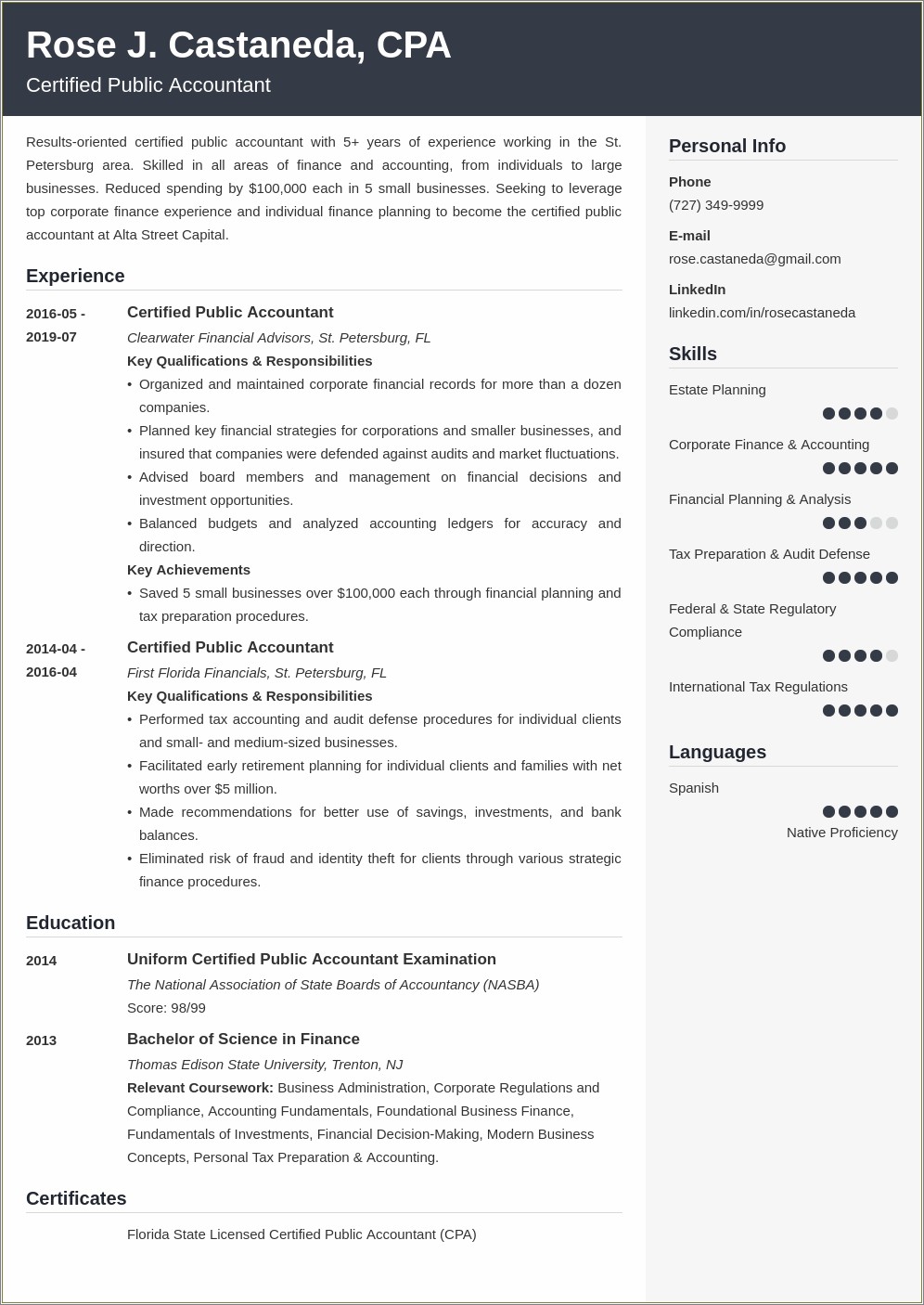 Cpa Candidate Career Management Center Resume Writing