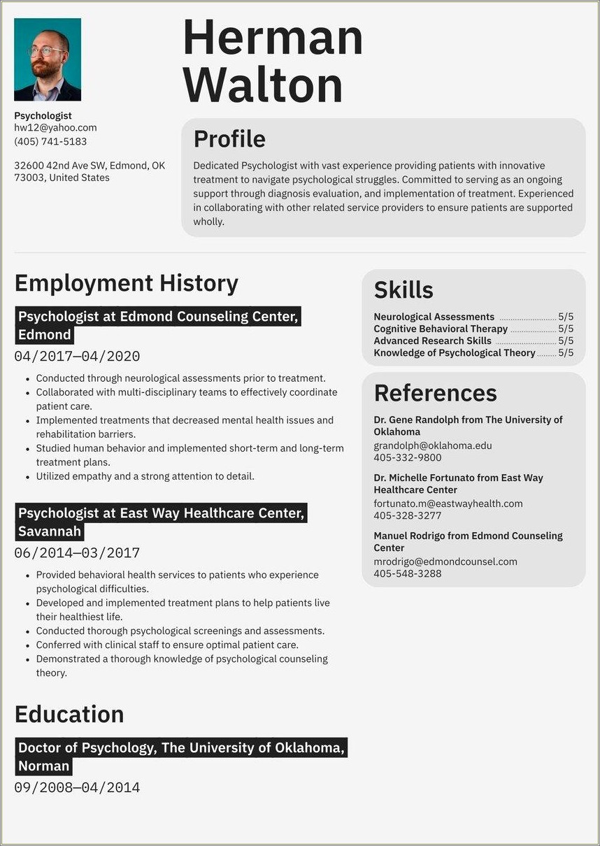 Create A Basic Resume For Free