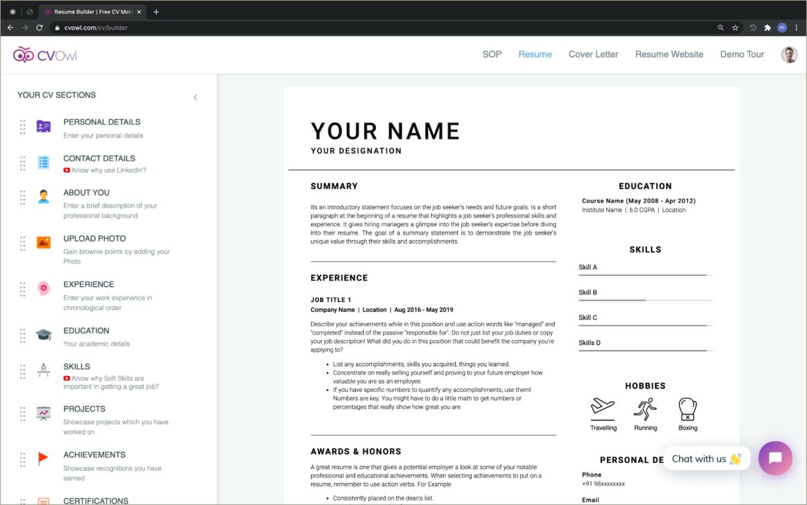 Create And Upload Resume For Free