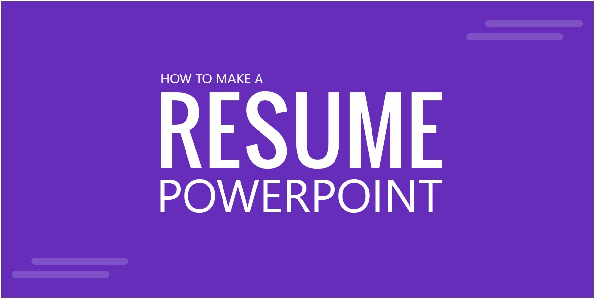 Create Resume In Word Or Powerpoint