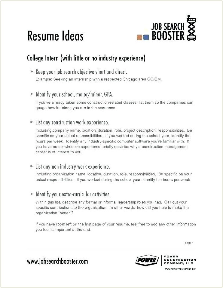 Creating A Job Objective In Resumes