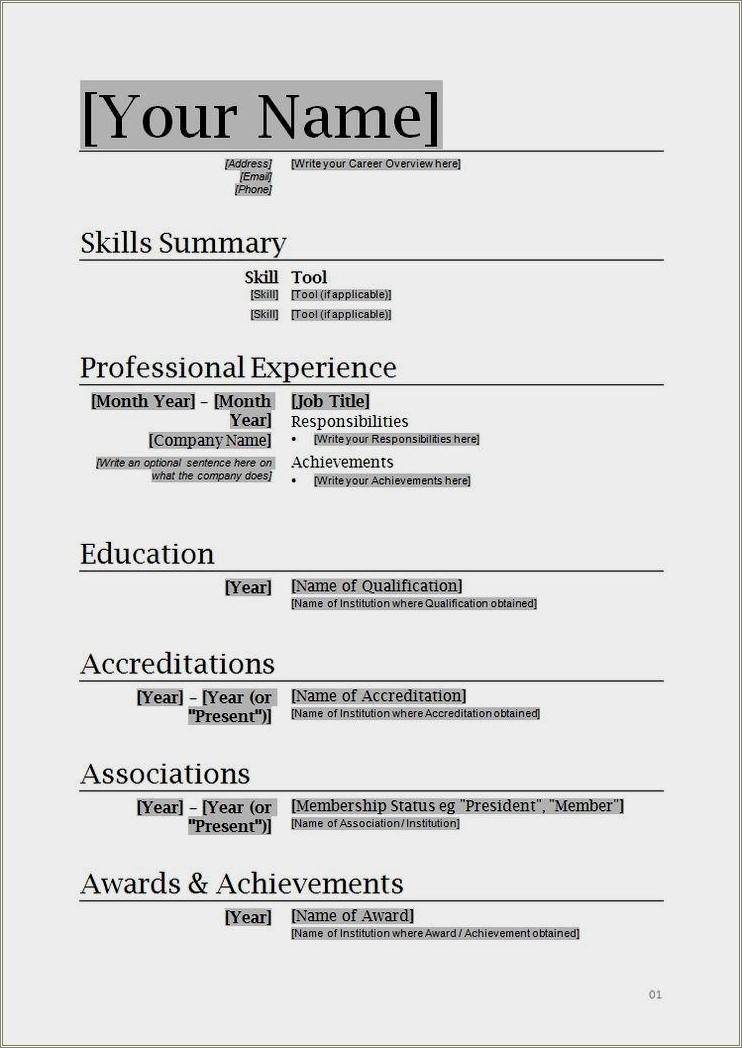 Creating A Resume Without A Template