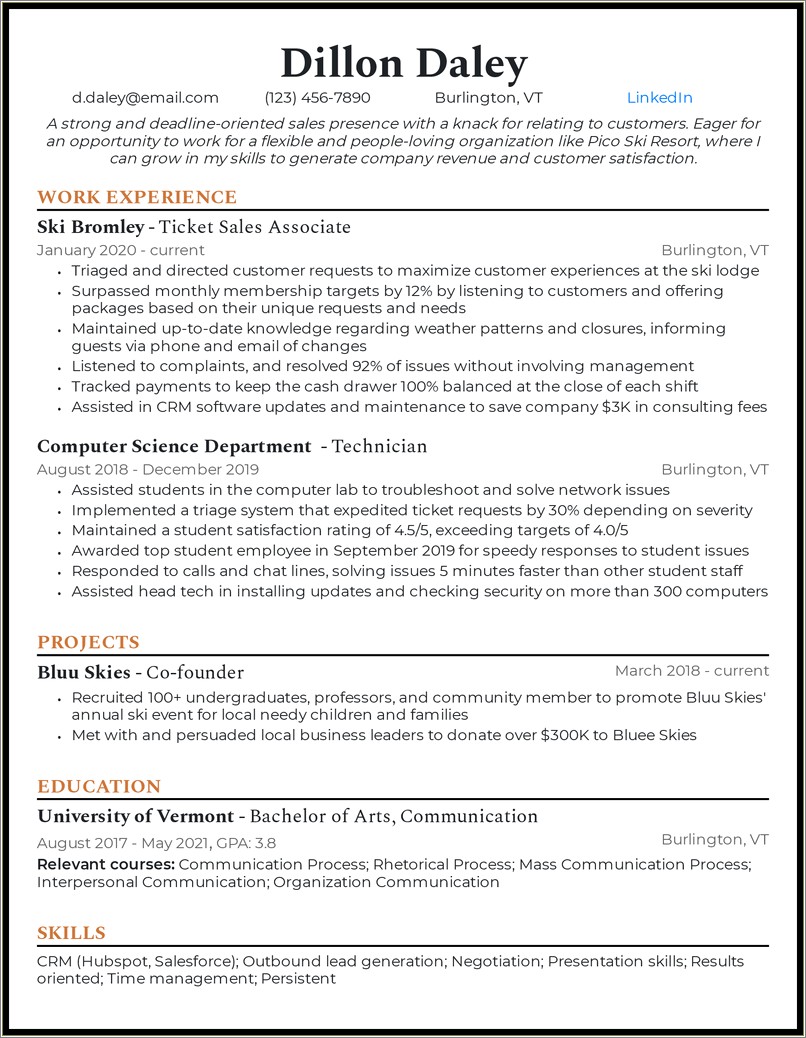 Creating An Entry Level Resume Skills