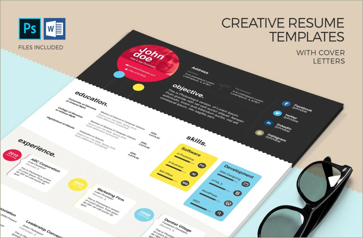 Creative Resume And Cover Letter Template