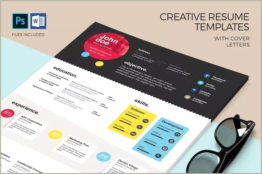Creative Resume Template Microsoft Word Free