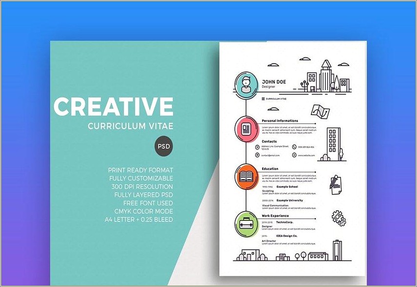 Creative Resume Template Psd Free Download