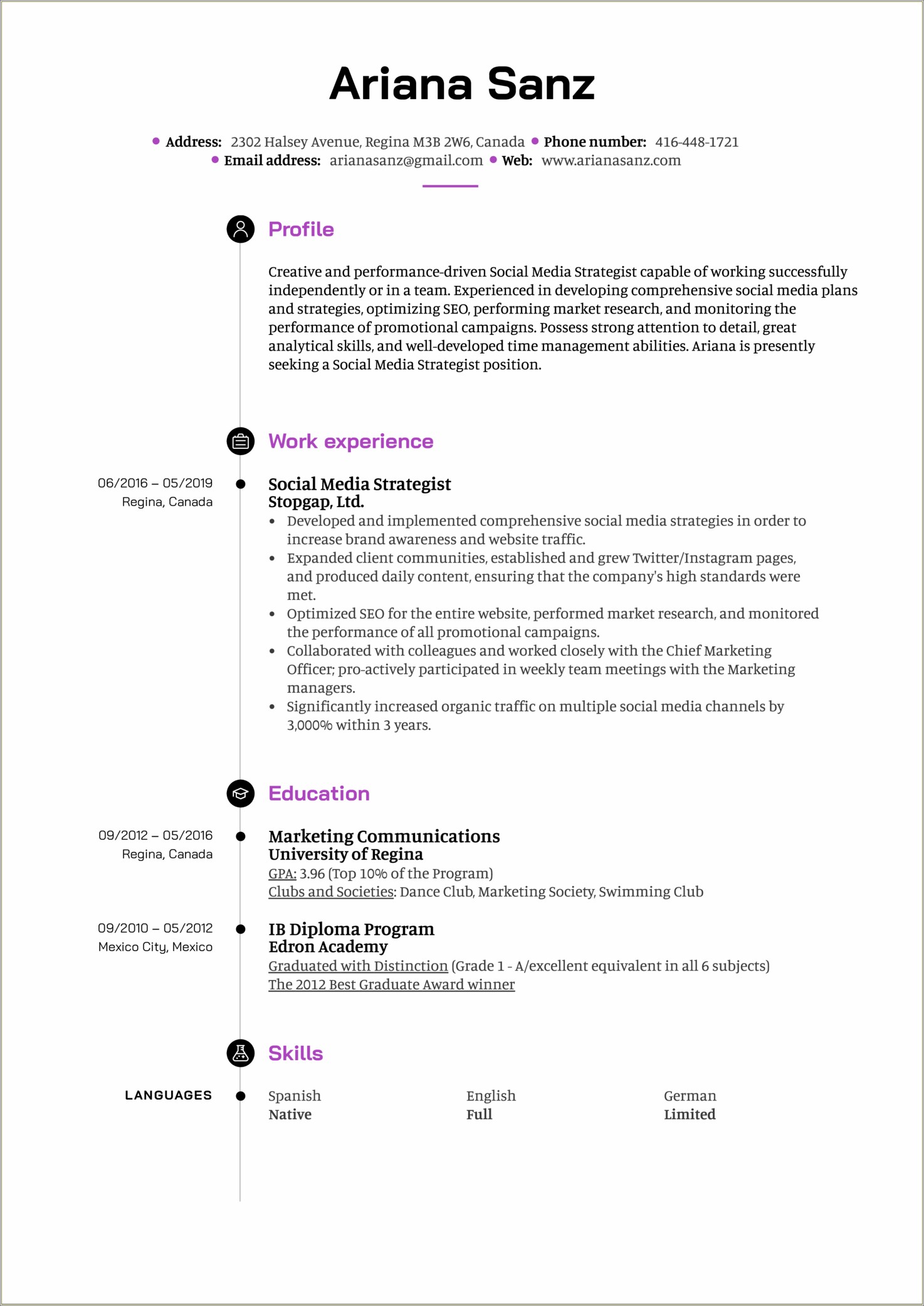 Creative Resumes For Social Media Managers